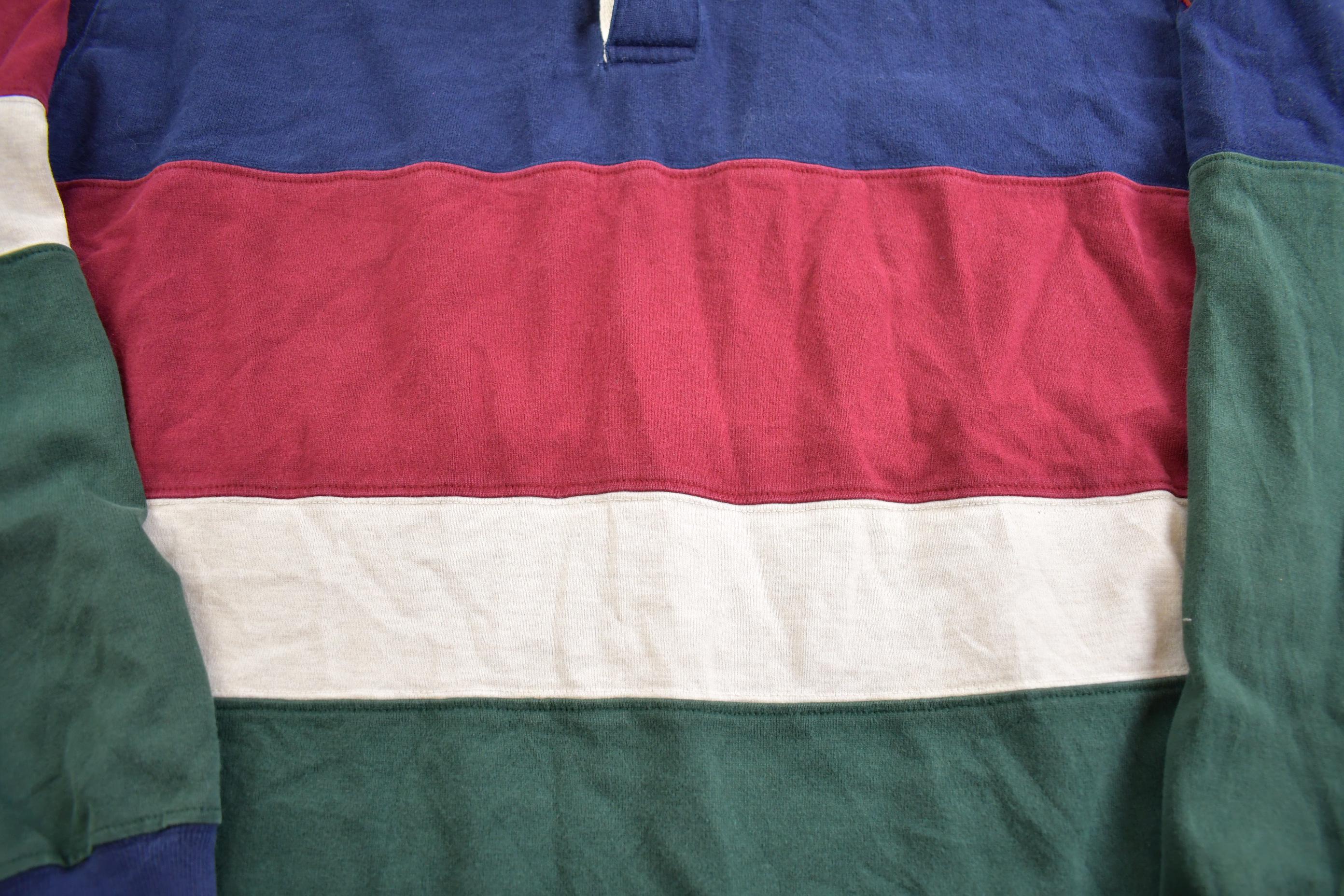 Vintage 1990s IZod Color Block Embroidered Blank Button Up Shirt