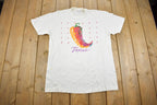 Vintage 1990s Texas Chili Pepper Drawn On Graphic T Shirt