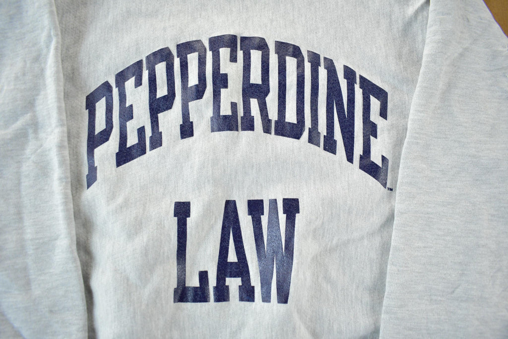 Vintage 1990s Pepperdine Law Champion Reverse Weave Crewneck Sweatshirt