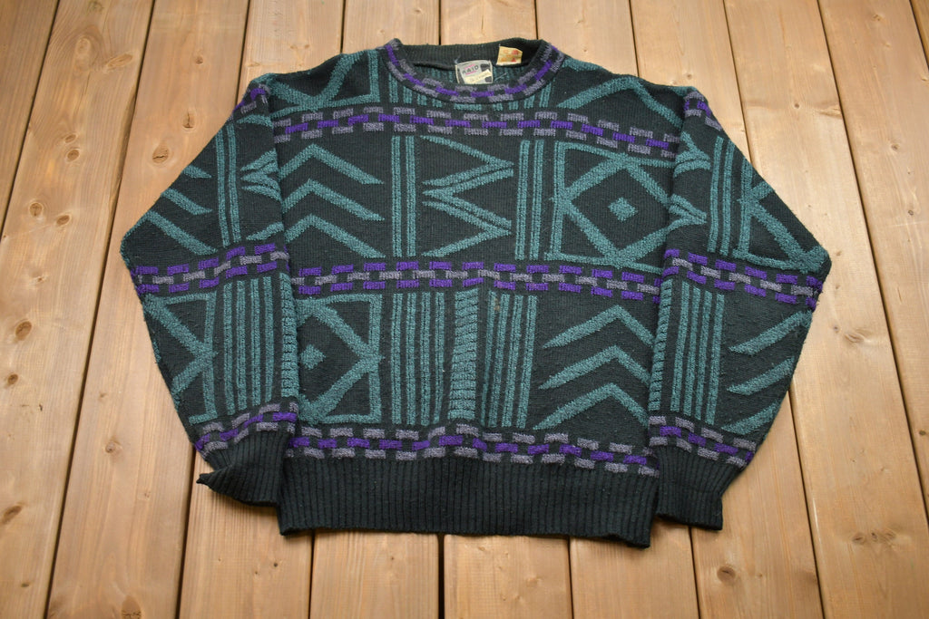 Vintage 1980s Raid Abstract Knitted Sweater