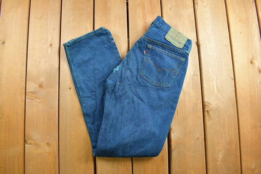Vintage 1980s Blue Dyed Levi's Red Tab Denim Jeans Size 30 x 30.5