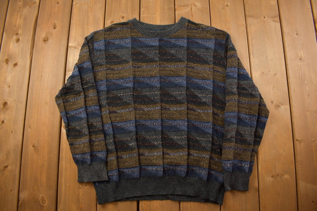 Vintage 1990s Craft & Barrow Knitted Crewneck Sweater