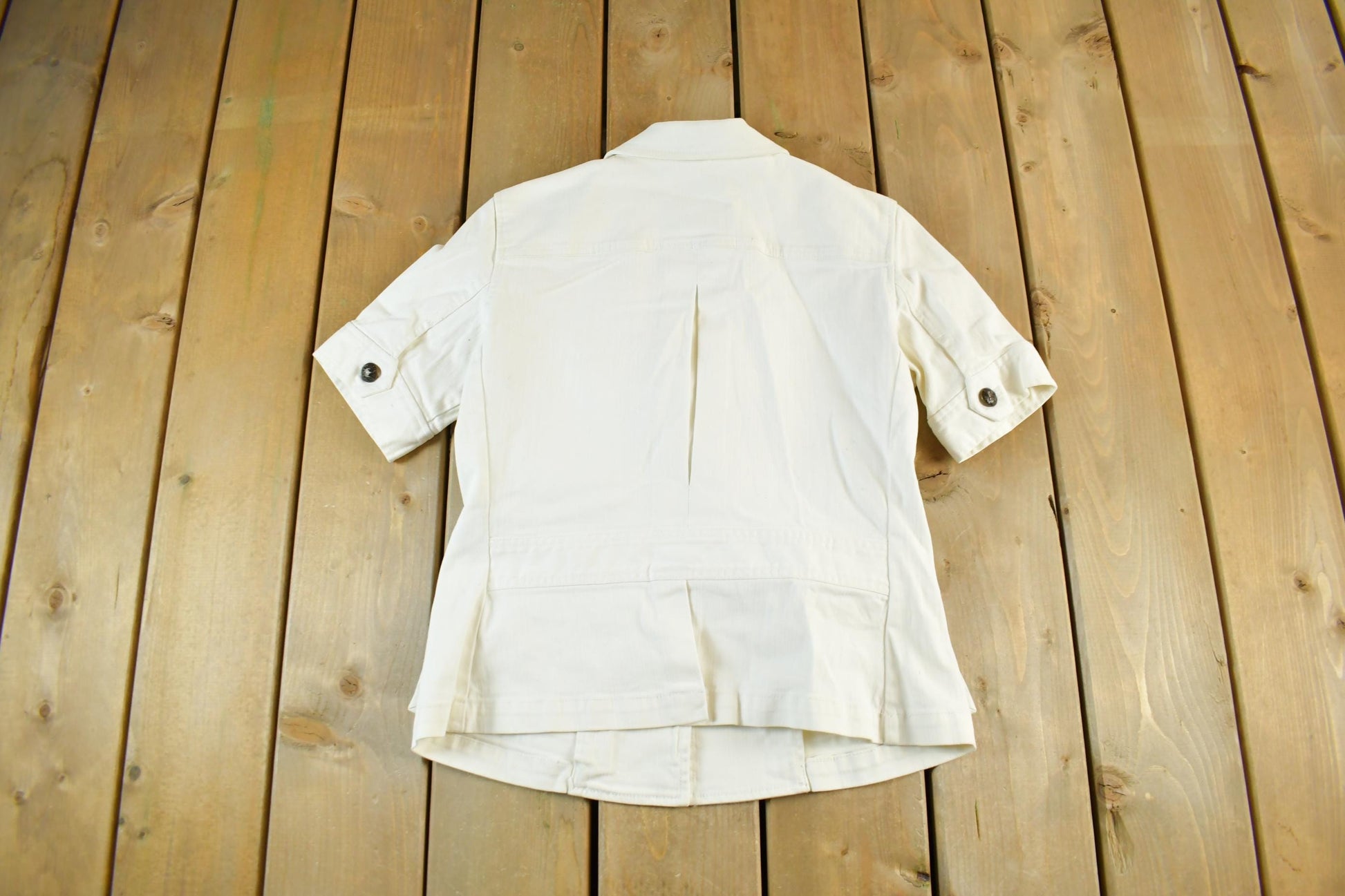 Vintage 2000s Lauren Ralph Lauren Short Sleeve Denim Button Up Shirt Womens M