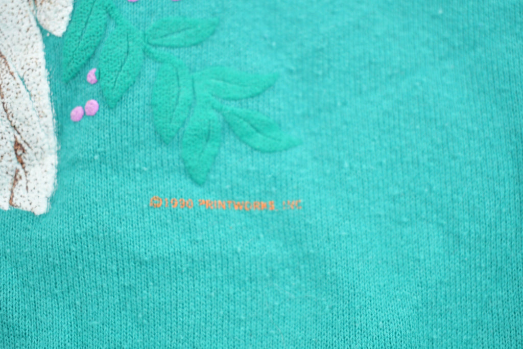 Vintage 1990 Floral Graphic Raglan Crewneck
