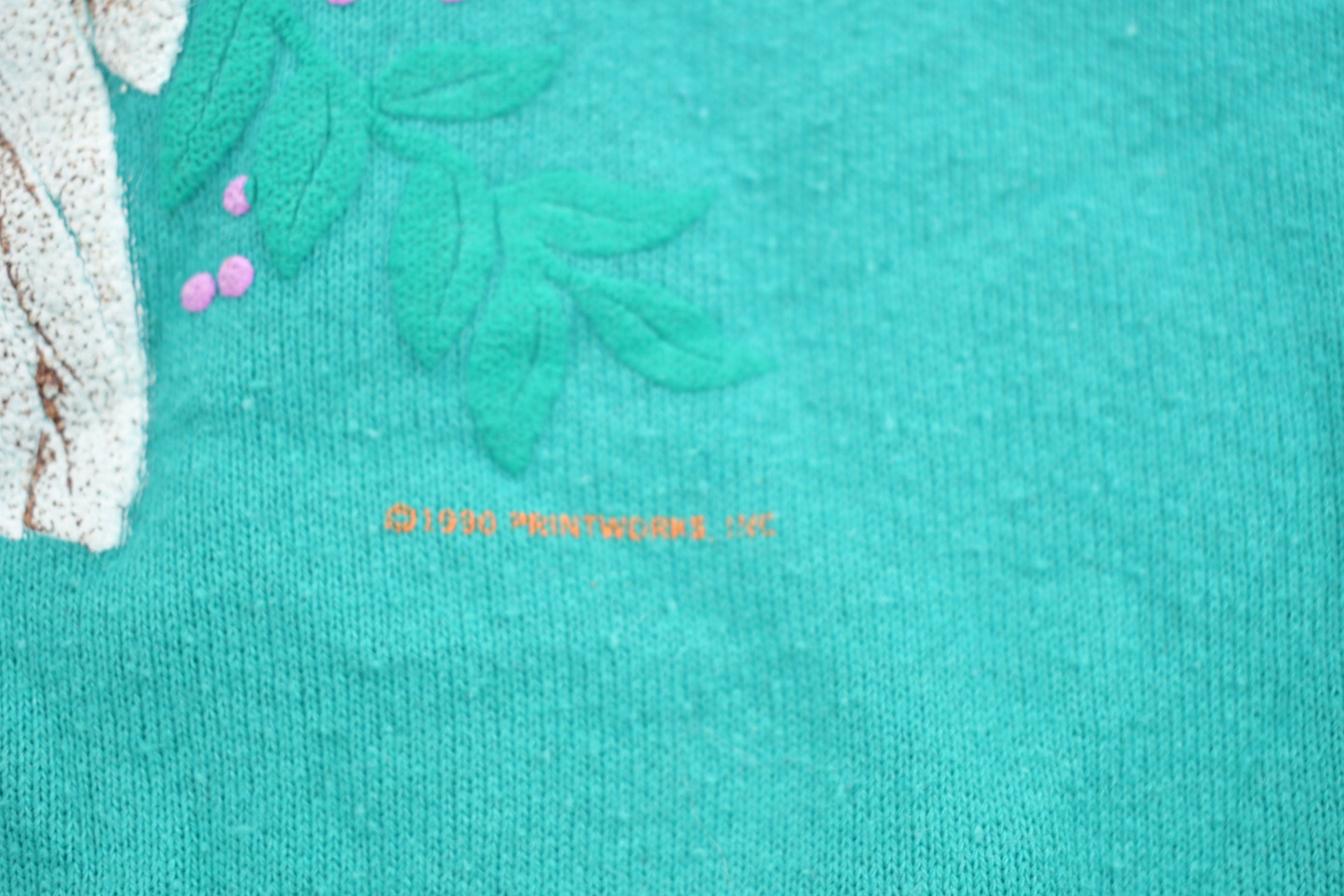 Vintage 1990 Floral Graphic Raglan Crewneck