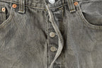 Vintage 1990s Levi's Distressed 501 Original Fit Denim Jeans Men's 30 x 29 / Faded Black Wash / 90s Levi's / Made in USA