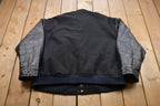 Vintage 1990s Outer boundary Sowa Leather Varsity Jacket
