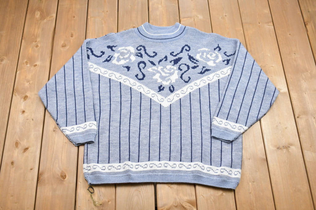 Vintage Knitted Village Fair Sweater