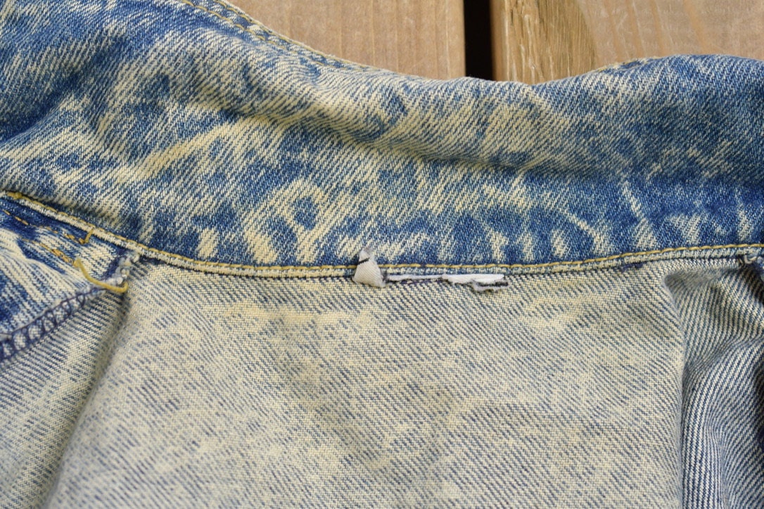 Vintage 1980s Acid Wash Denim Jean Jacket