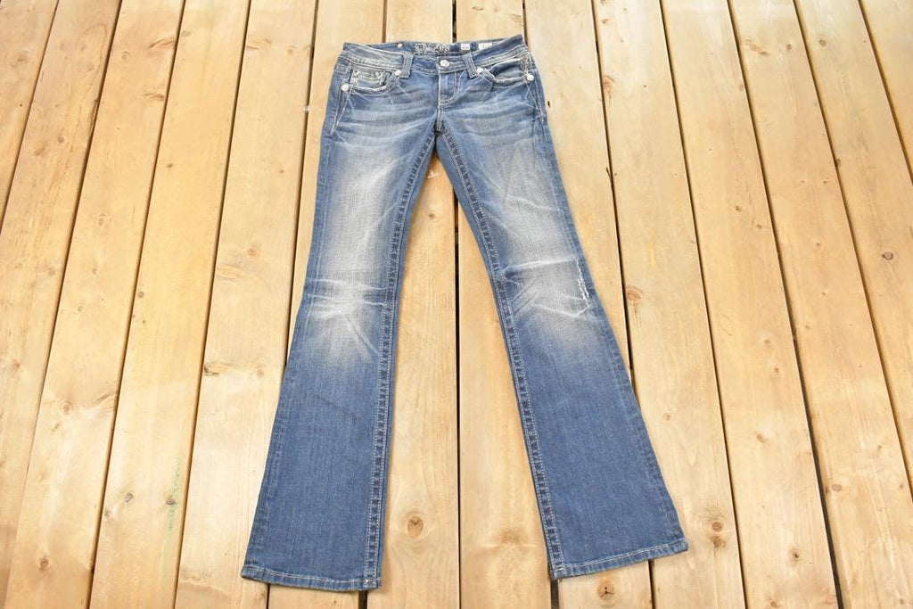 Vintage Deadstock Y2K Miss Me Bedazzled Low Rise Jeans Women's Size 26x31