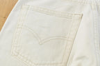 Vintage 1990s Levi Silver Tab Baggy Wide Leg Denim White Jeans Men's 28 x 29.5 / 90s Silvertabs / Streetwear / Baggy Jeans / Made in USA