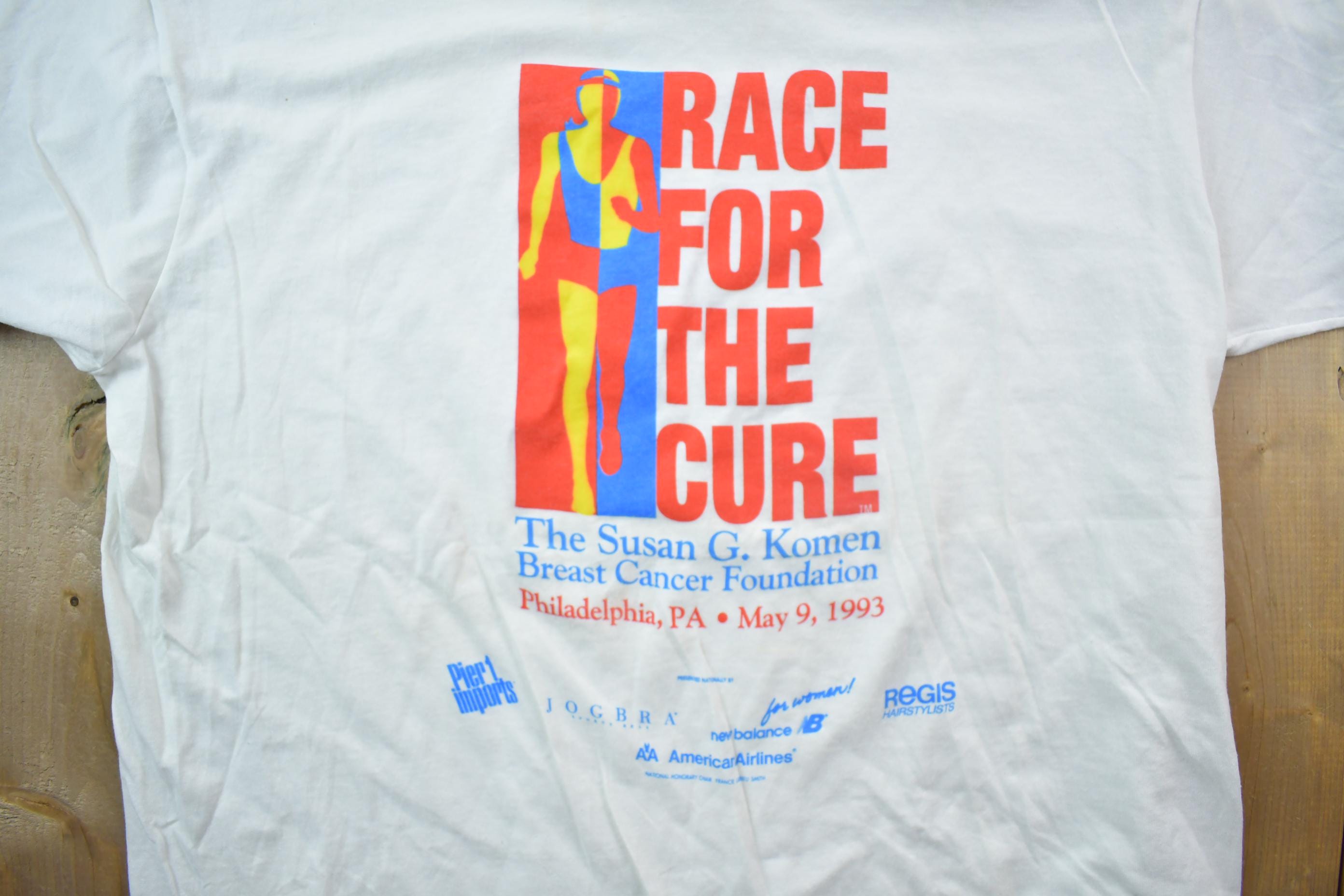 Vintage 1990s Race For The Cure Graphic T-Shirt