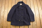 Vintage 1950s USN Naval Wool Double Breasted Jacket