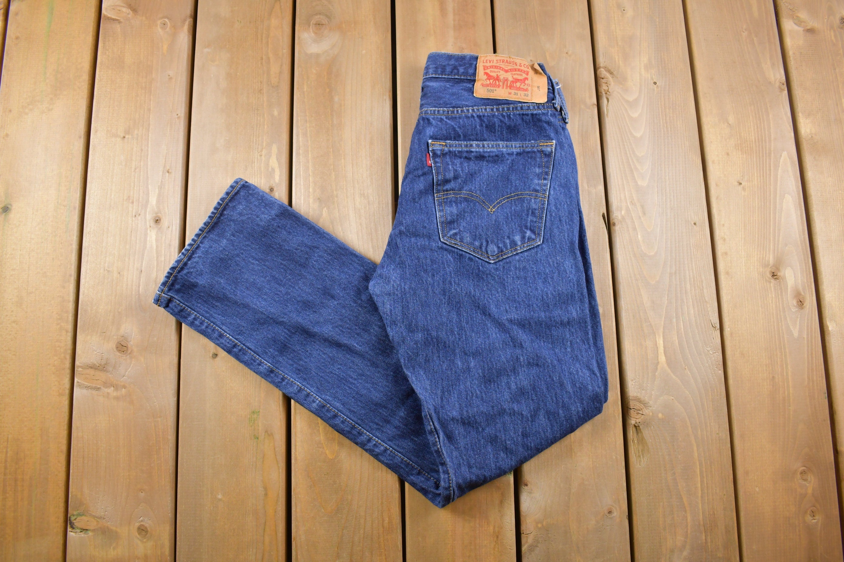 Vintage 1990s Levi's 501 Red Tab Denim Jeans Size 29 x 30