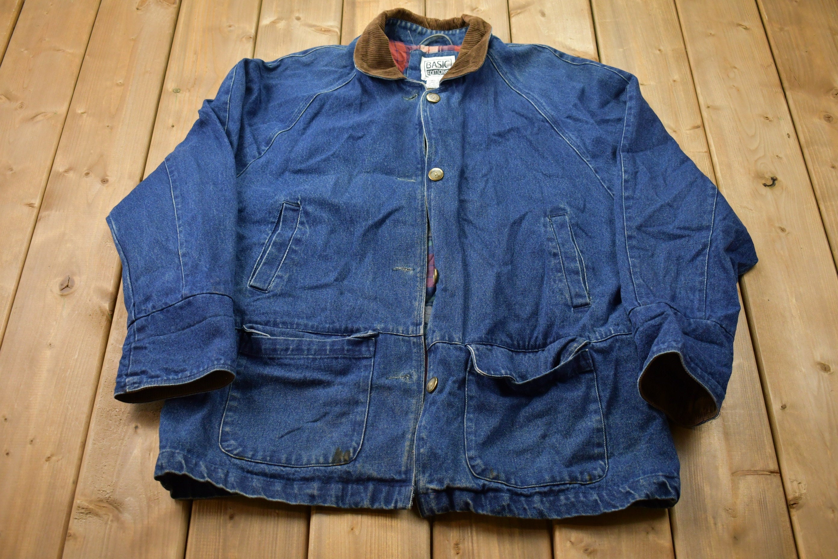 Vintage 1990s Basic Editions Denim Chore Jacket