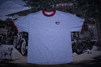 Vintage 1990s Ferris Lawnmower Graphic Ringer T-Shirt