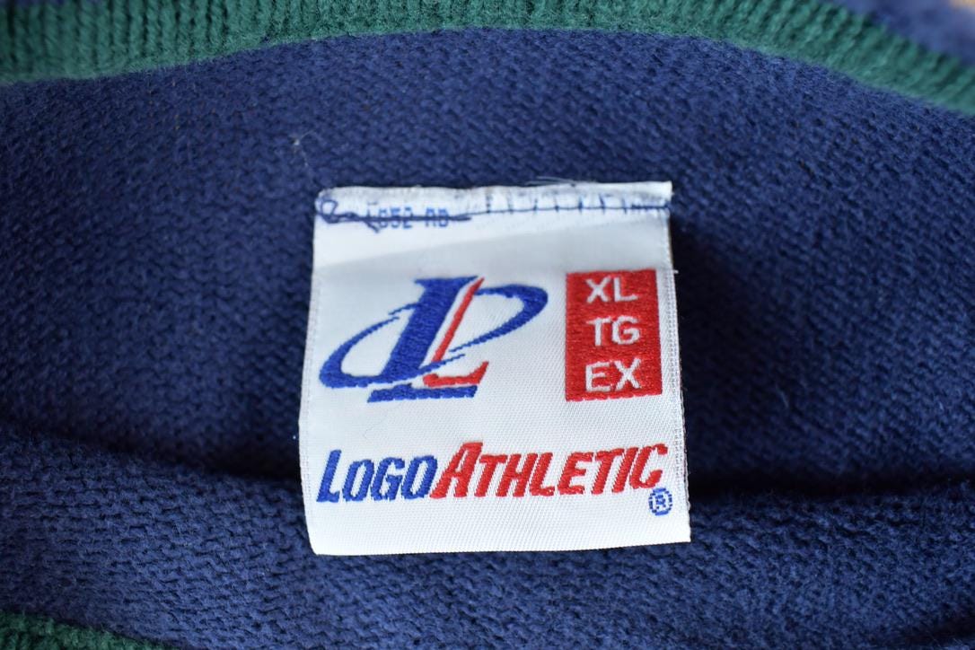 Vintage 1990s 1999 Super Bowl XXXIII Broncos Falcons Miami NFL Knit Crewneck Sweatshirt / Football / Sportswear / Americana