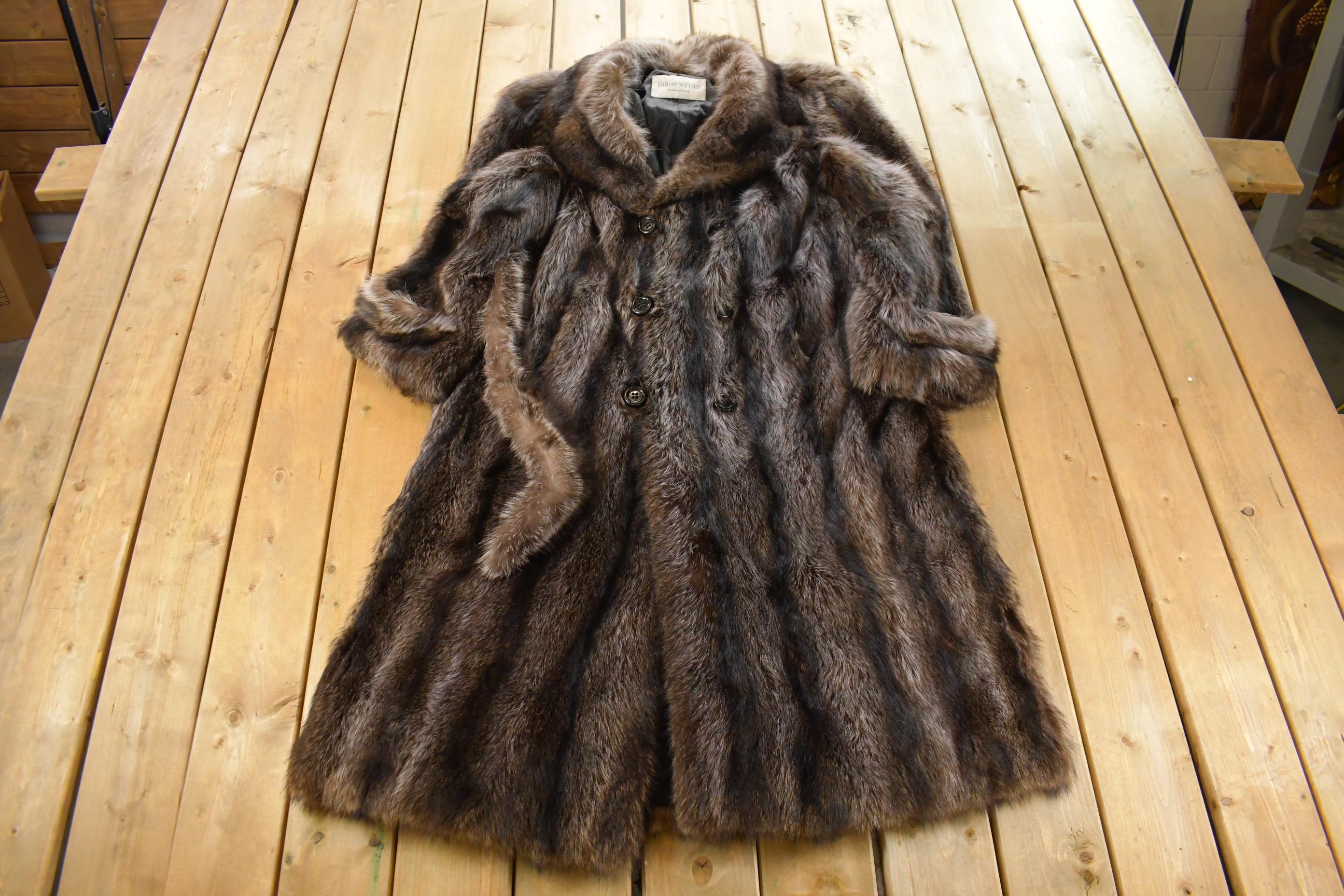 Vintage 1970s Ribneck Furs Fox Fur Coat Men's XL