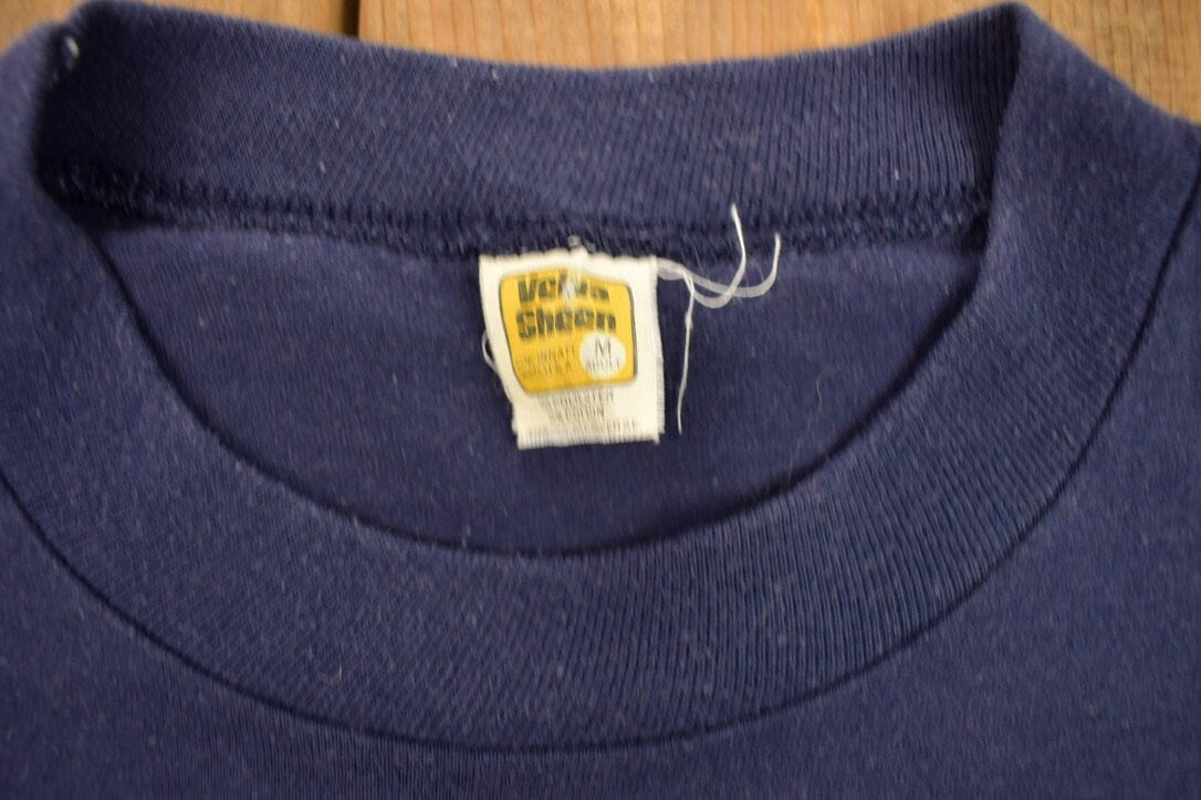 Vintage 1970s Grove City College Collegiate Velva Sheen T-Shirt  NCAA Tee  Americana  Sportswear