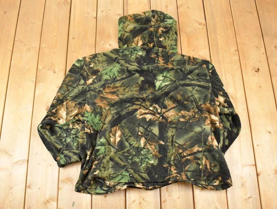 Vintage 1990s Trail Crest Realtree Camo Fleece Outdoorsman Sweater Mens XL
