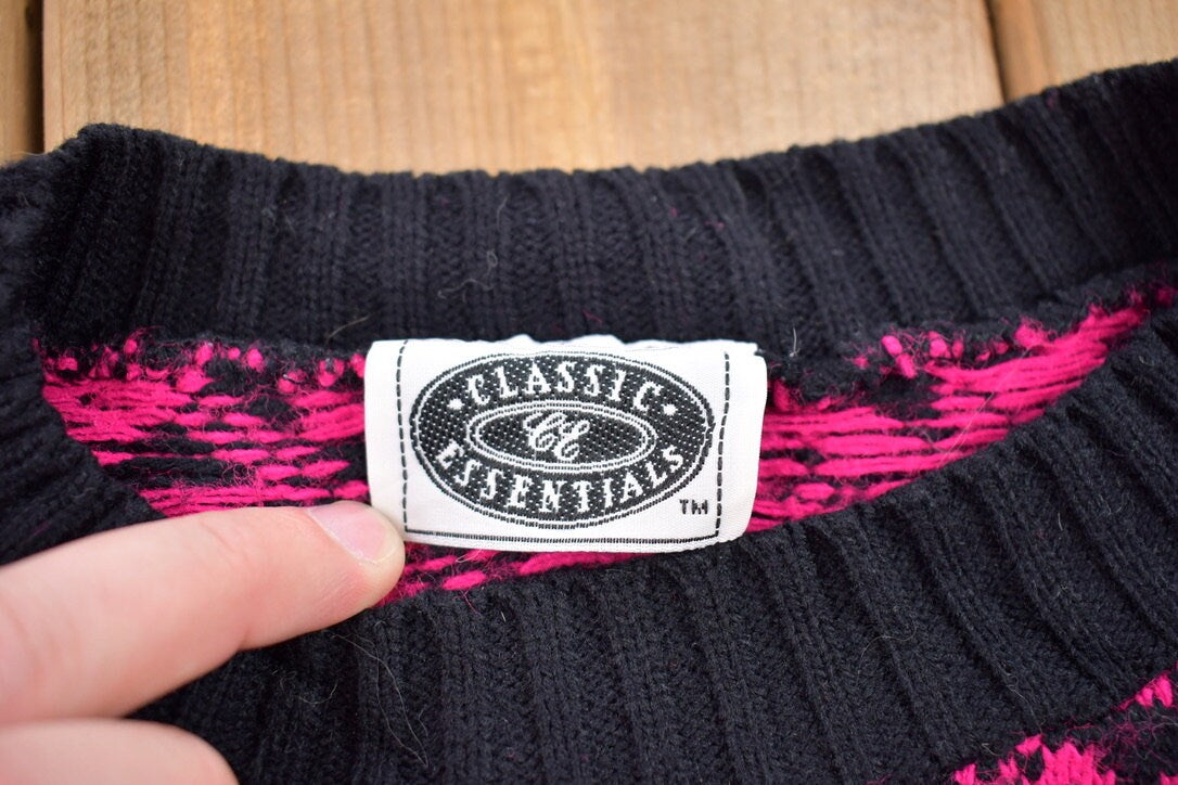 Vintage 1990s Monogram Knitted Crewneck Sweater