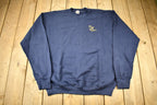 Vintage 1990s Miraldi & Barret Attorneys Crewneck Sweatshirt / 90s Crewneck / Souvenir / Made In USA / Streetwear / Navy Blue Crewneck