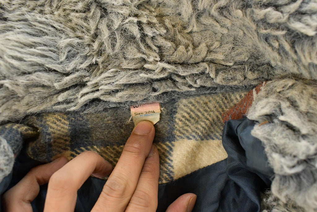 Vintage 1970s Wool Tartan Shag Peacoat Wool Peacoat Women's Medium