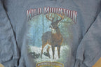 Vintage 1990s Big Buck Wild Mountain Wilderness Expedition Outdoorsman Crewneck Sweatshirt