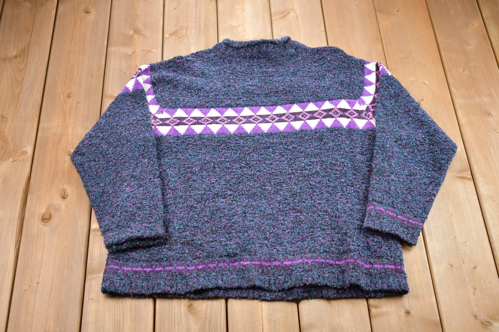 Vintage 1990s Fashion Bug Striped Knitted Sweater