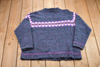 Vintage 1990s Fashion Bug Striped Knitted Sweater