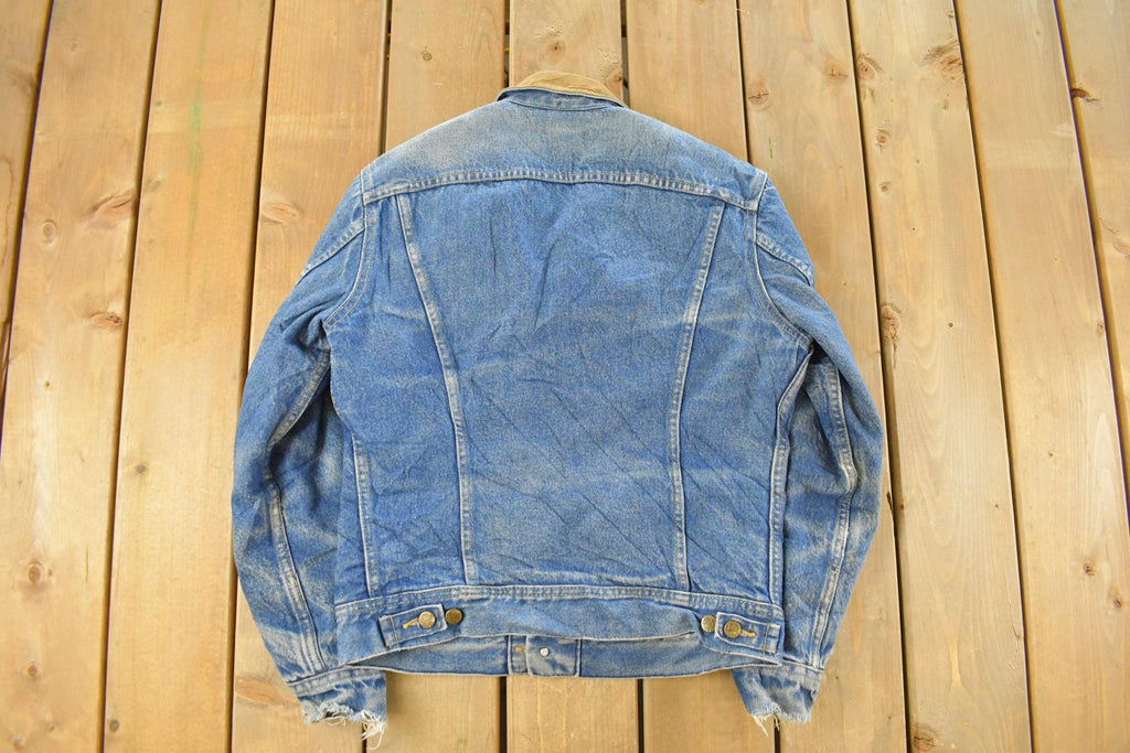 Vintage 1970s Lee Blanket Lined Denim Jean Trucker Jacket Men's Small