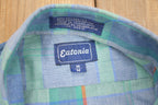 Vintage 1990s Eatonia Plaid Button Up Shirt  1990s Button Up  Vintage Flannel  Plaid Shirt  Button Down  Short Sleeve Button Up