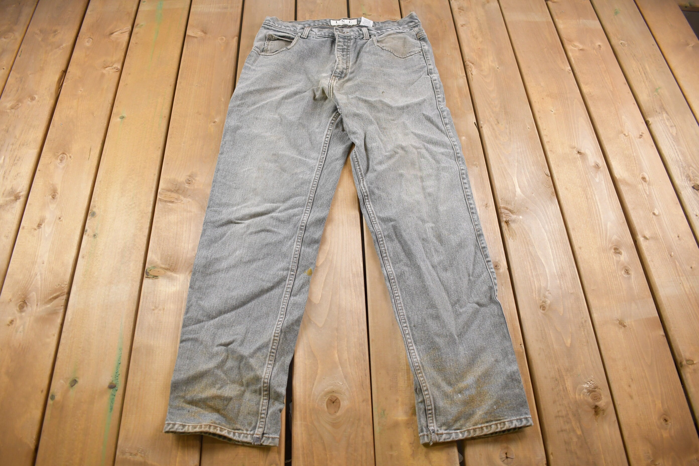 Vintage 1990's International Concepts Grey Jeans 32 x 31