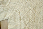 Vintage 1990s Traditional Hand Knit Garment 100% Wool Knit Sweater