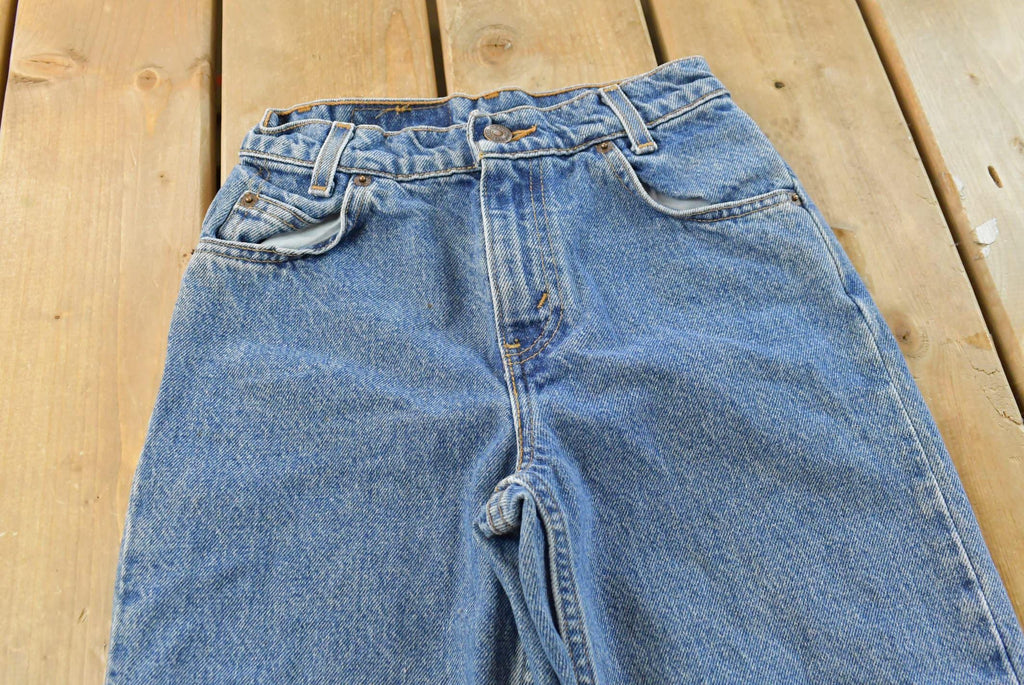 Vintage 1990s Levi's 550 Regular Fit Denim Blue Jeans Size 22 x 24.5 / 90s Levi's / Distressed Sun Faded Jeans / Streetwear