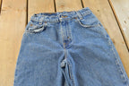Vintage 1990s Levi's 550 Regular Fit Denim Blue Jeans Size 22 x 24.5 / 90s Levi's / Distressed Sun Faded Jeans / Streetwear