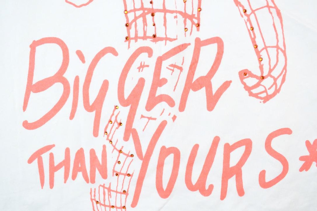 Women Vintage Vigoss Y2K Bigger Than Yours T-Shirt / Vigoss Grunge Elephant Print / Contrast Stitch / Internet Famous Clothing / Over Dyed