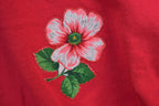 Vintage 1990s Hand Painted Cute Floral Design Crewneck Sweater