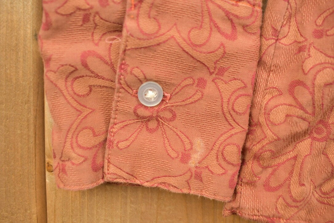 Vintage 1980s Marquis Joesph Patterned Button Up Shirt / 1990s Button Up / Vintage Button Up / Funky Button Up / Floral Button Up