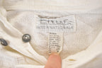 Vintage 1990s Enuf International Quarter Button Crewneck Sweatshirt Men's M Boxy  Made In USA  90s Boating Destination Sweater