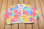 Vintage 1990s Clifford & Wills All Over Print Cardigan Sweater