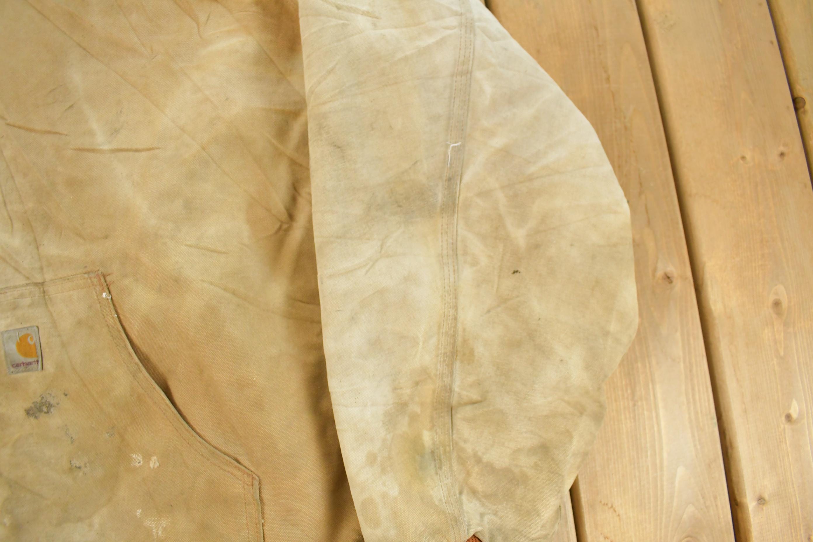 Vintage 1990s Carhartt Distressed Hooded Jacket Men's 2XL