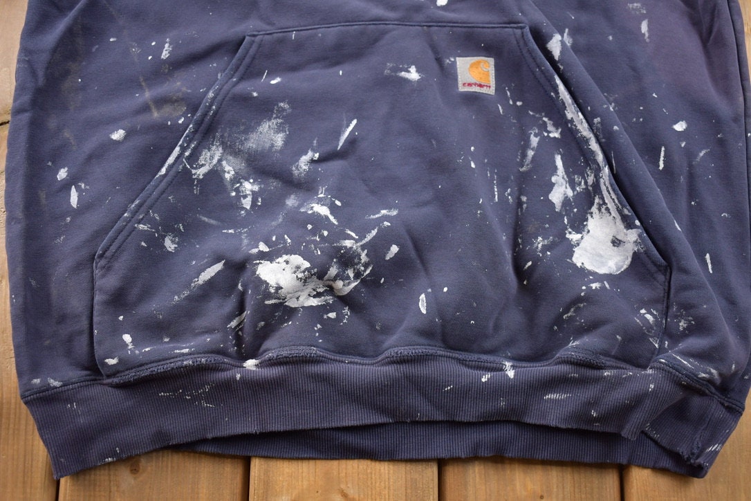 Vintage 1990s Carhartt Quarter Zip Up Hoodie Sweatshirt