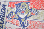 Vintage 1990s Florida Panthers All Over Print NHL Graphic Kids T-Shirt Made In Canada