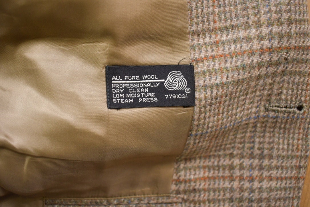 Vintage 1990s Higbee's All Over Pattern Wool Blazer Jacket