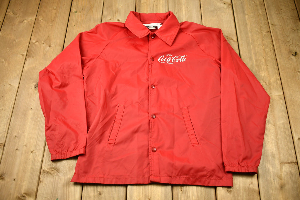 Vintage 1970s Coca-Cola Embroidered Chalk Line Windbreaker Jacket