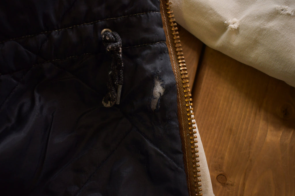 Vintage 1990s Naturally Distressed Quilted Traditional Carhartt Coat