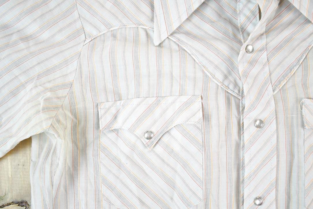 Vintage 1980s Karman Striped Button Up Shirt Mens L