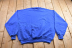 Vintage 1990s Jerzees Blank Blue Crewneck Sweatshirt