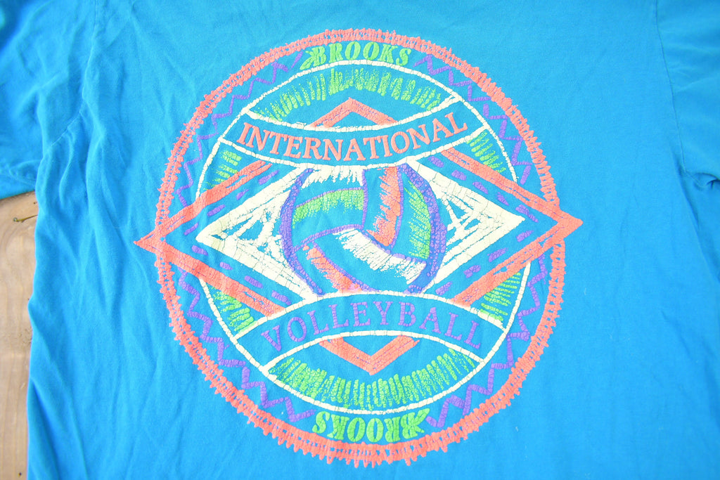 Vintage 1980s Brooks International Graphic T Shirt Size L